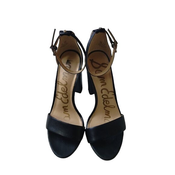 Sam Edelman Women's Size 6M Yoro Black Block Heel Ankle Strap Sandal READ - Picture 2 of 9